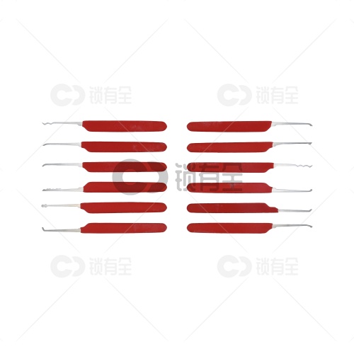 百诚红柄一体十二只单钩