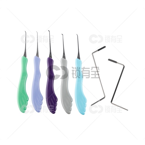 HUK精美5件皮包羽毛型彩色单钩/锁匠彩色单钩/5支皮包精装单钩