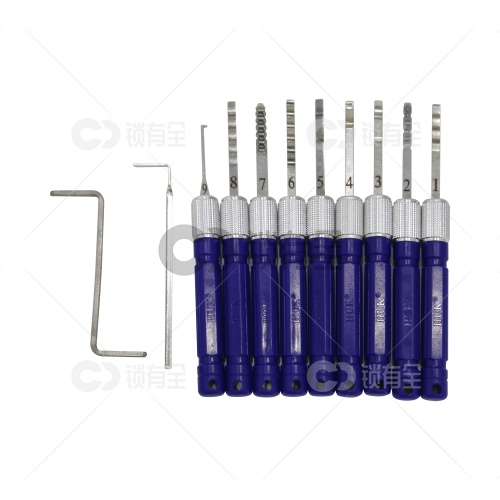 HUK胡氏蓝色波浪钩套装工具 保险柜、平板打坑锁波浪刷钩（波浪刷勾）