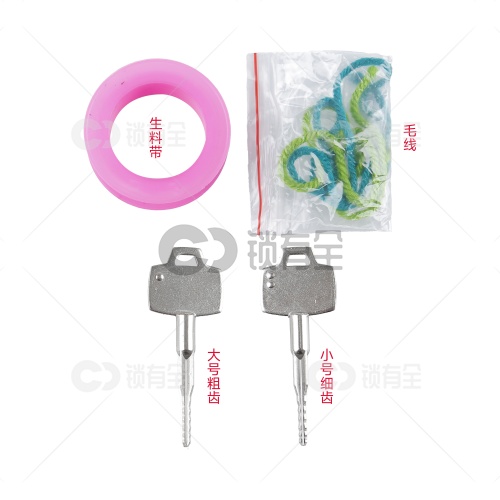 卷帘门十字锁两件套（大号粗齿、小号细齿）十字试开钥匙套装 十字毛线开