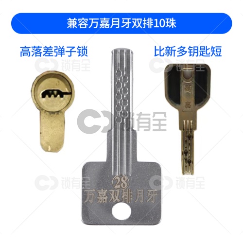 【28】免导针一体-万嘉双排月牙-锡纸晃匙工具 