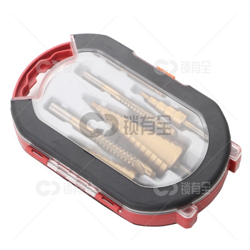 6件套扩孔宝塔套装 阶梯扩孔钻头 宝塔形开孔钻头 台阶钻 铁板铝板钻孔4-32,4-20,4-12mm 3支锯齿钻头