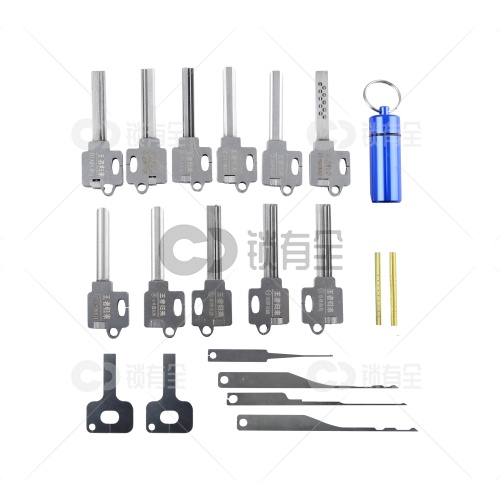 强者归来 锡纸工具11件套装-定制版 带导针和摇把 锡纸快开工具套装   防盗锁套装