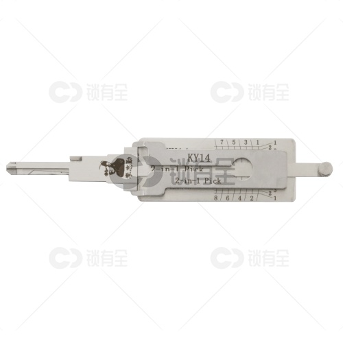 李志勤-KY14韩国起亚汽车锁读齿开启二合一工具-平铣  李氏二合一