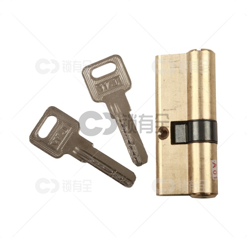 万佳AB全铜锁芯-铁钥匙 足长 防盗门黄铜锁芯百利锁芯万嘉大门全铜
