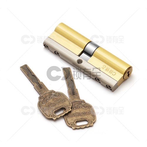 艾栖C级锁芯 防盗门黄铜锁芯防暴力防技术开锁芯/配8把钥匙慕尼黑系列
