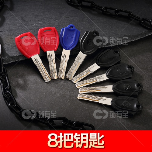 美今 B级/超B级 双排弹子带蛇形槽（双排弹子+叶片曲线）防盗门锁芯  全铜带8把钥匙  