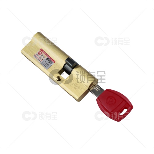 美今 B级/超B级 双排弹子带蛇形槽（双排弹子+叶片曲线）防盗门锁芯  全铜带8把钥匙  