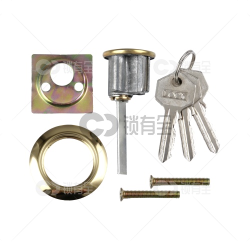 国力一字偏心单锁头 老式木门偏孔固历锁芯异形黄铜锁头老式二保险弹子门锁头带配件
