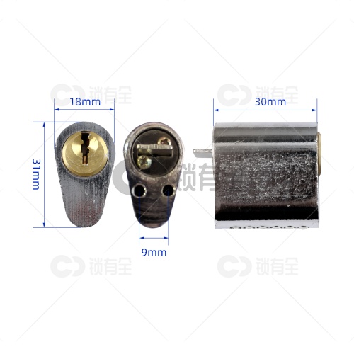 金银莱防火门锁芯 消防门锁 水电门锁芯 管道门锁心-不通开