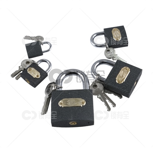 正品三环铁制铜胆单开挂锁-多规格可选