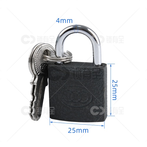 正品三环铁制铜胆单开挂锁-多规格可选