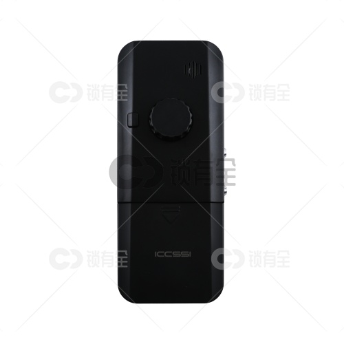 艾栖B500办公室带框玻璃门指纹锁-曜石黑 开孔密码门锁 智能锁