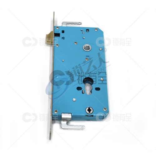 一档 钢面铜舌-扁柱指纹锁体240*24 防盗门智能锁锁体