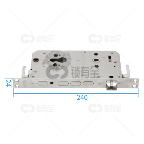 新款齿轮锁体 全不锈钢-扁柱指纹锁体240*24