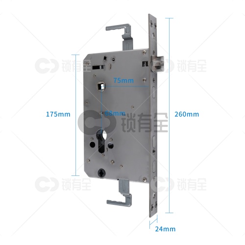 新款齿轮锁体 全不锈钢-小帅-指纹锁锁体260*24