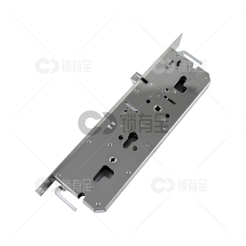 霸王锁体-40*388方双 全钢 指纹锁密码锁电子锁防盗门锁体-可拆勾   半开叉通芯双快双活不锈铁