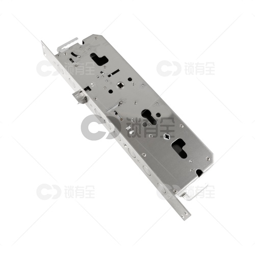 霸王锁体-40*388方双 全钢 指纹锁密码锁电子锁防盗门锁体-可拆勾   半开叉通芯双快双活不锈铁