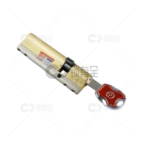 美今 超C级七彩六轨道边矩叶片防敲AB锁芯-七彩钥匙 防盗门锁芯 