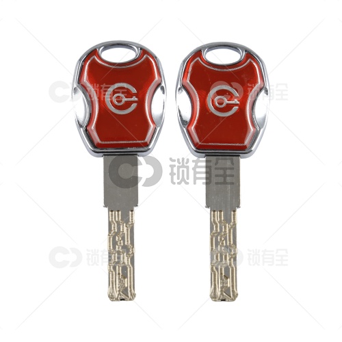 美今 超C级七彩六轨道边矩叶片防敲AB锁芯-七彩钥匙 防盗门锁芯 