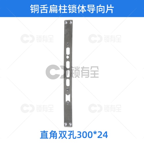 铜舌扁柱锁体导向片-直角双孔300*24
