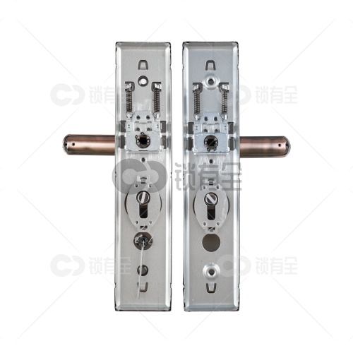 铁质面板-016双拉簧多功能拉手面板-红古铜 防盗门把手拉手执手 防盗门锁拉手 手柄