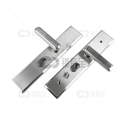 铁质面板-016双拉簧多功能拉手面板-银色 防盗门把手拉手执手 防盗门锁拉手 手柄