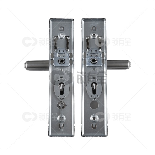 铁质面板-016双拉簧多功能拉手面板-银色 防盗门把手拉手执手 防盗门锁拉手 手柄