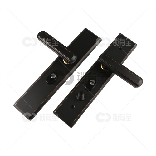 不锈钢面板-012双拉簧多功能拉手-黑色 防盗门把手拉手执手 防盗门锁拉手 手柄