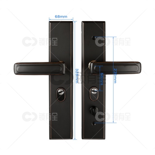 不锈钢面板-009双拉簧多功能拉手-灰色 防盗门把手拉手执手 防盗门锁拉手 手柄