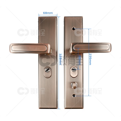 不锈钢面板-009双拉簧多功能拉手-红古铜 防盗门把手拉手执手 防盗门锁拉手 手柄