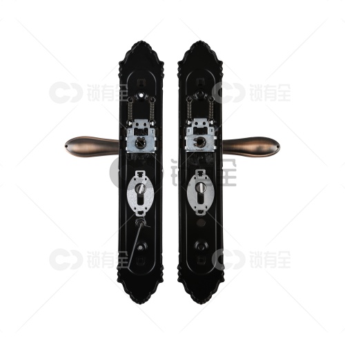 铁质面板-017双拉簧多功能拉手-红古铜 防盗门把手拉手执手 防盗门锁拉手 手柄