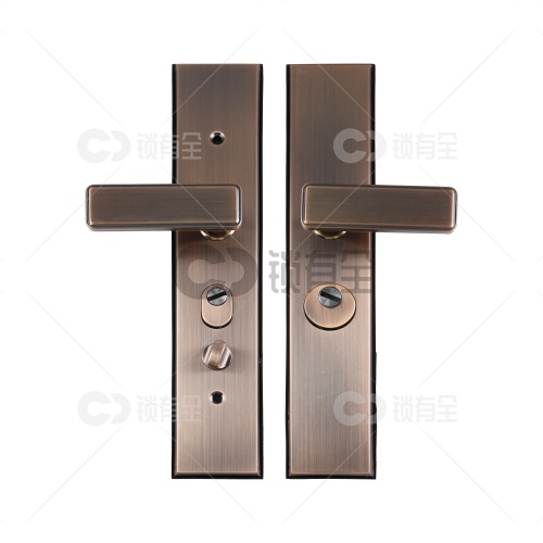 不锈钢面板-019双拉簧多功能拉手-红古铜色 防盗门把手拉手执手 防盗门锁拉手 手柄