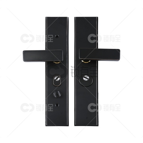 不锈钢面板-019双拉簧多功能拉手-黑色 防盗门把手拉手执手 防盗门锁拉手 手柄