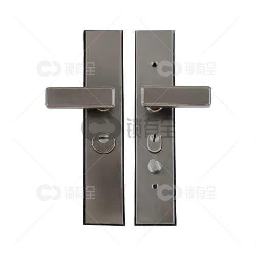 不锈钢面板-019双拉簧多功能拉手-灰色 防盗门把手拉手执手 防盗门锁拉手 手柄