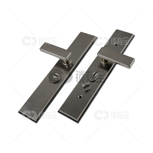 不锈钢面板-019双拉簧多功能拉手-灰色 防盗门把手拉手执手 防盗门锁拉手 手柄