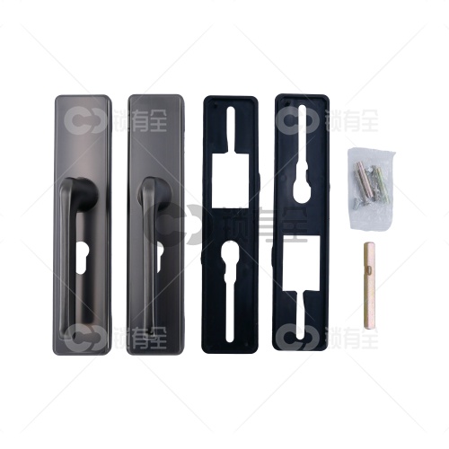 新款双拉簧室内门拉手 719-灰色-不锈钢   现货批发