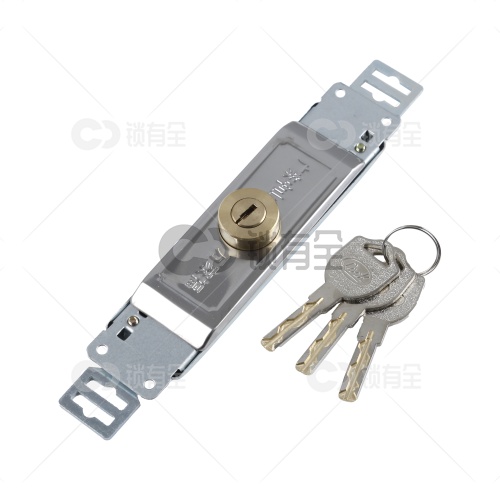 英皇中开内锐叶片钥匙卷闸门一体锁