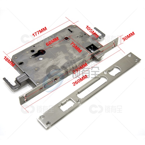 小帅锁体适用于小帅指纹锁锁体 防盗门盼盼锁体 纯不锈钢锁体 双快双活